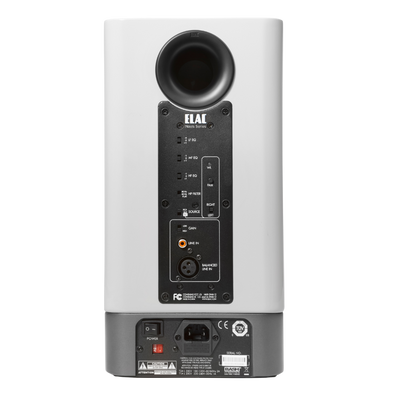 Elac Navis ARB51 Boxe active de raft - Pereche, finisaj White HG, vedere din spate.