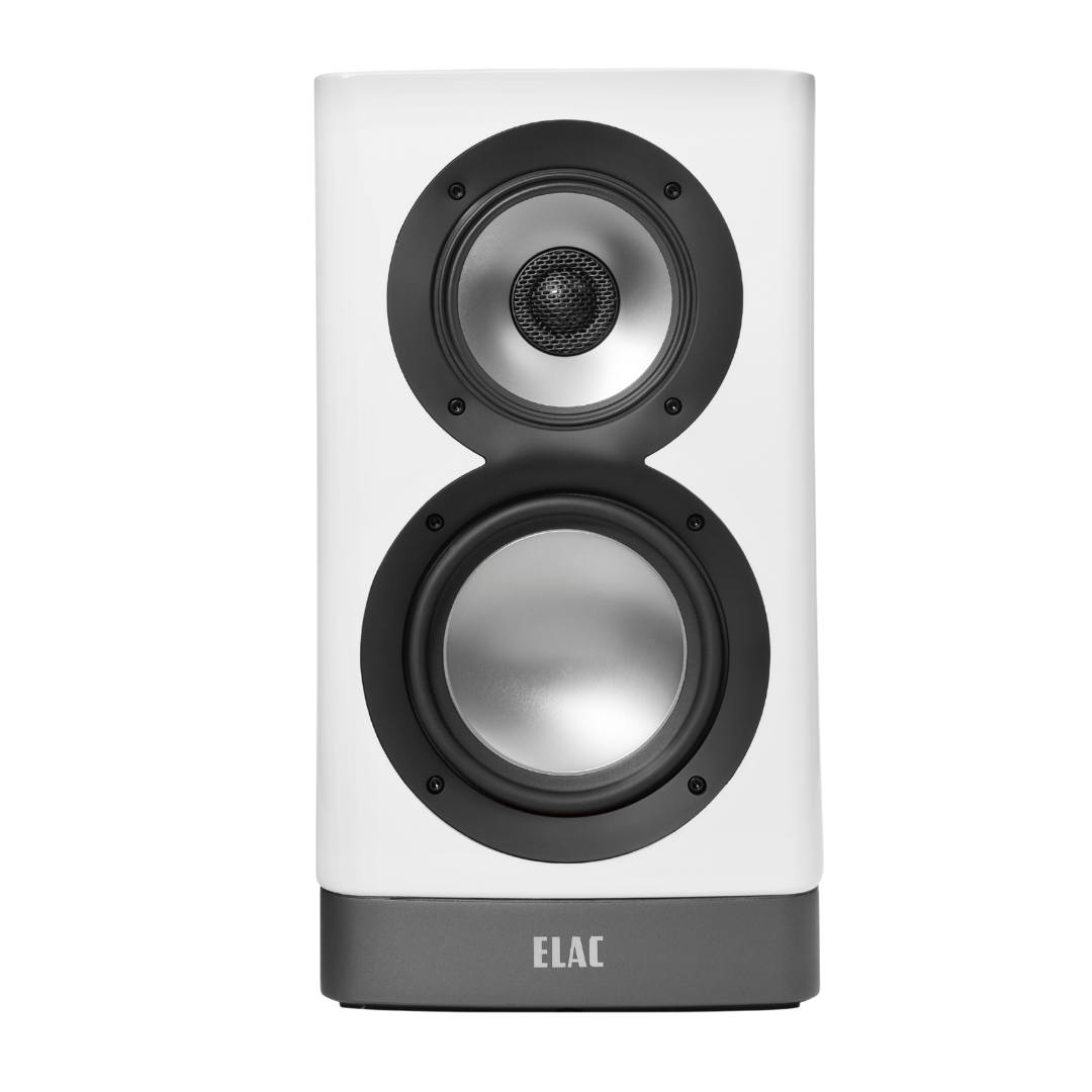 Elac Navis ARB51 Boxe active de raft - Pereche, finisaj White HG, vedere frontală.
