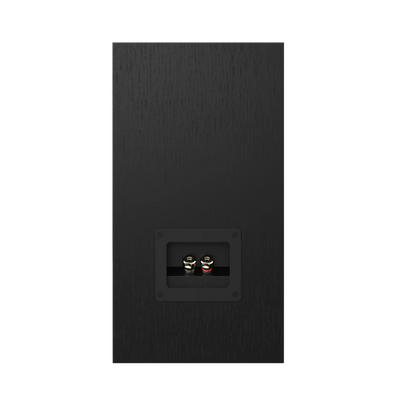 Spate boxă Elac Uni-Fi UB52 negru, conectori bi-wire placate cu aur vizibili pentru conectare audio.
