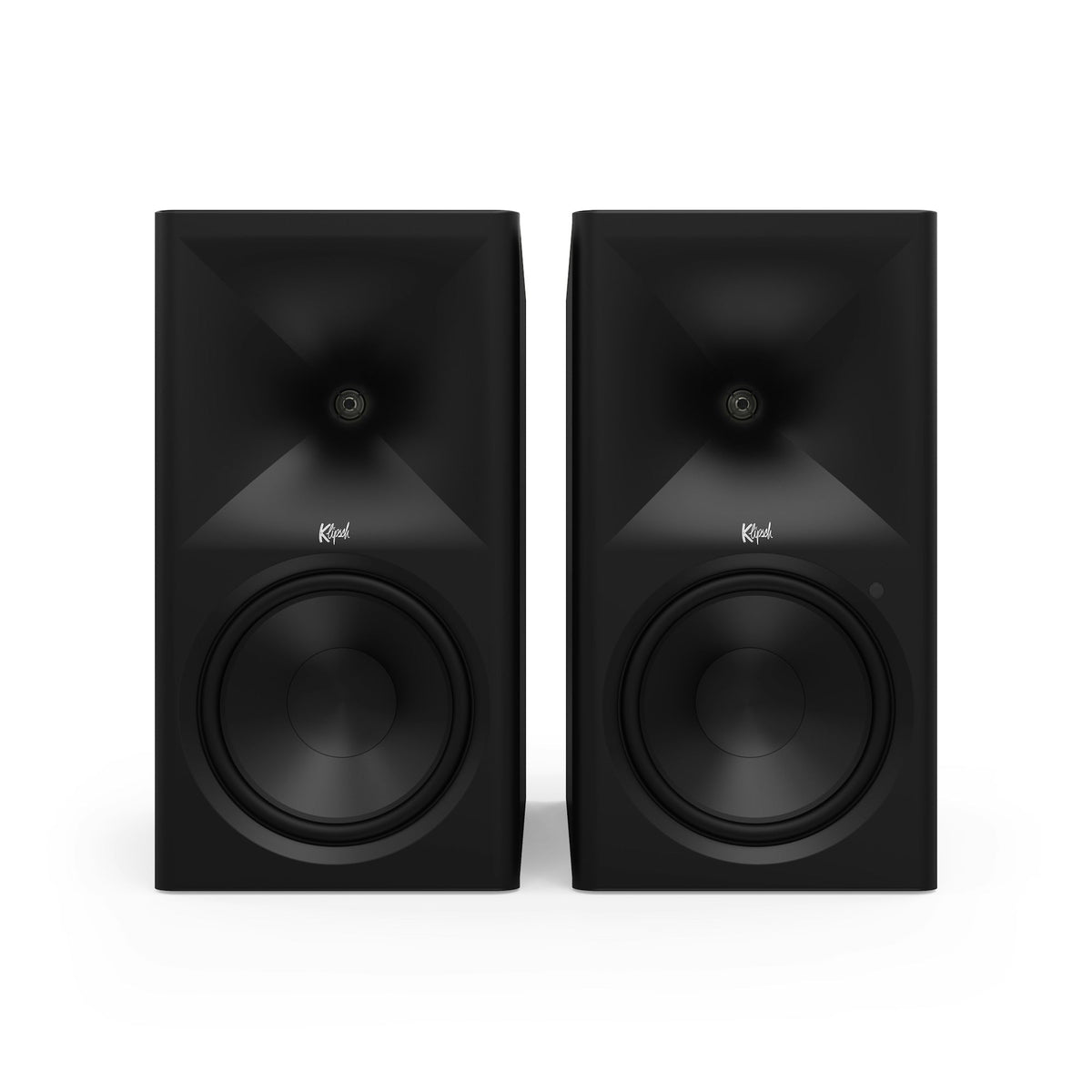 Klipsch The Nines II Boxe active - Pereche, finisaj Ebony, vedere frontală.
