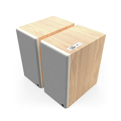 Klipsch The Nines II Boxe active - Pereche, finisaj Oak, cu grilă.