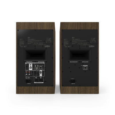 Klipsch The Nines II Boxe active - Pereche, finisaj Walnut, vedere din spate.