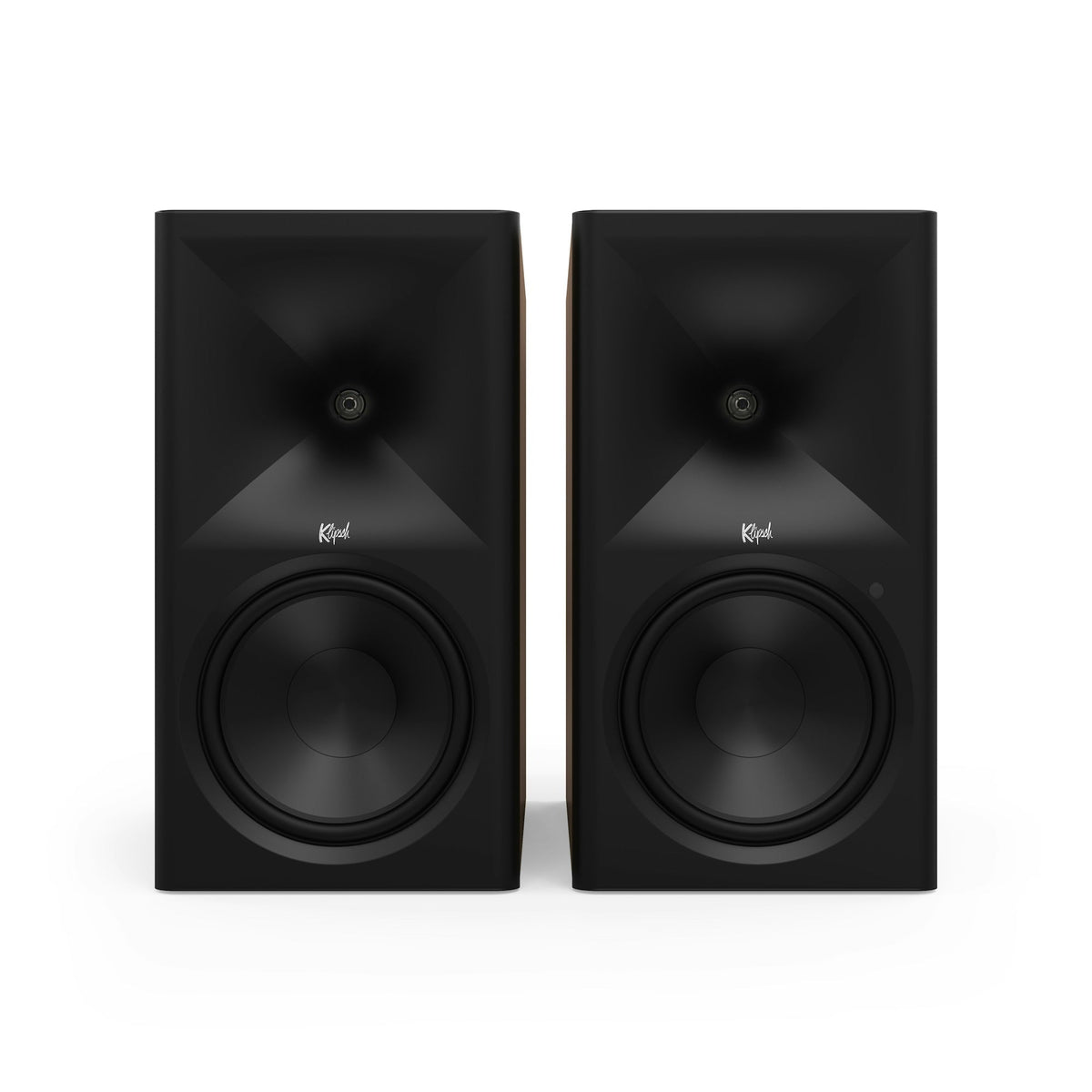 Klipsch The Nines II Boxe active - Pereche, finisaj Walnut, vedere frontală.