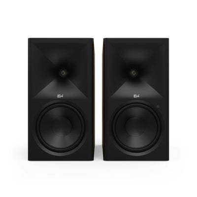 Klipsch The Nines II Boxe active - Pereche, finisaj Walnut, vedere frontală.