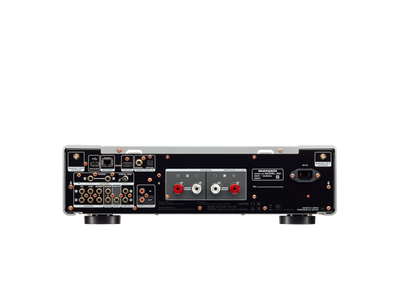 Panoul din spate al amplificatorului Marantz Model 40n argintiu, conectori RCA, HDMI și alimentare.