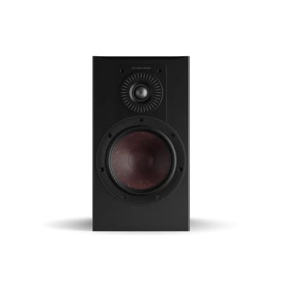 Boxa Dali OPTICON 2 MK2, vedere frontală, culoare Black Ash, cu difuzor de bas și tweeter vizibile.