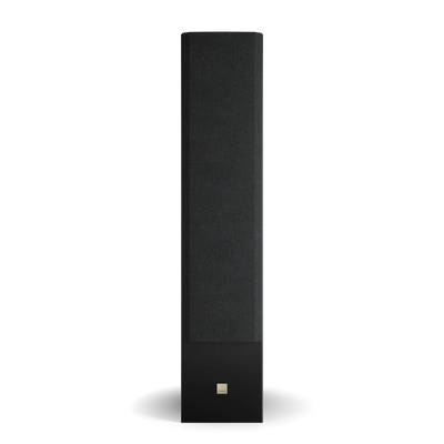 Boxa Dali OPTICON 8 MK2, vedere frontală, culoare Black Ash, cu grilaj montat, logo vizibil jos.