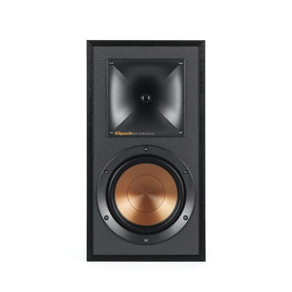 Boxă Klipsch R-51M neagră, vedere frontală, cu tweeter Tractrix Horn și woofer de 5.25" cupru.