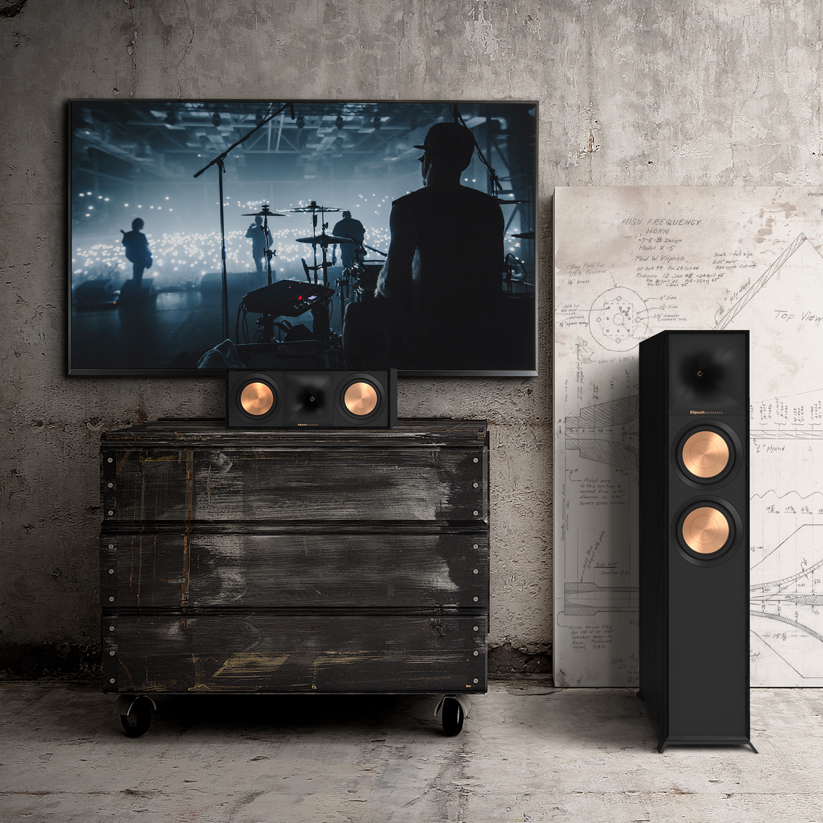 Klipsch R-605FA Boxe de podea Dolby Atmos - Pereche, imagine oficială.