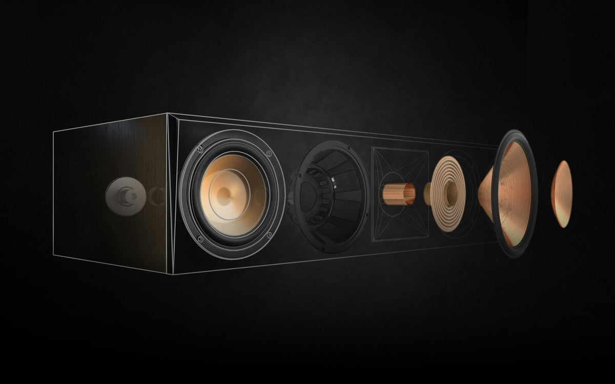 Klipsch RC-64 III Boxă centru, finisaj Black, detaliu difuzor.