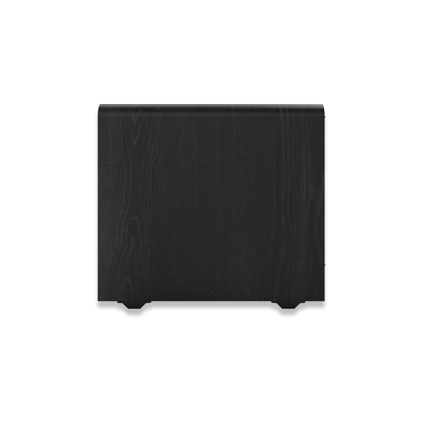Subwoofer Klipsch RP-1400SW, vedere laterală, finisaj negru texturat, panou lateral fără porturi.