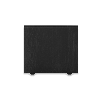Subwoofer Klipsch RP-1400SW, vedere laterală, finisaj negru texturat, panou lateral fără porturi.