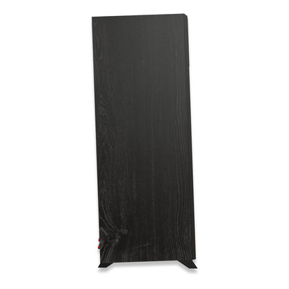 Spate boxă Klipsch RP-8000F II negru, finisaj lemn, conectori audio vizibili jos, vedere verticală.