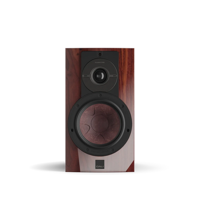 Boxa Dali RUBIKORE 2, față maroon, cu tweeter și woofer vizibile, ideală pentru sisteme audio de înaltă calitate.