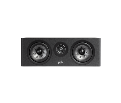 Polk Audio Reserve R300 Boxe centru, vedere frontală, culoare neagră, două difuzoare și un tweeter central.
