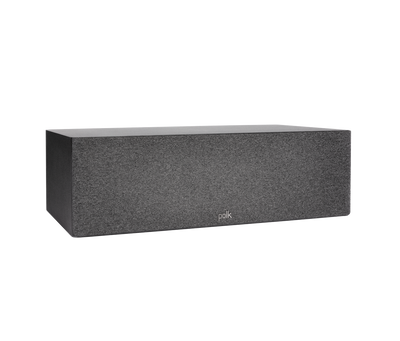 Polk Audio Reserve R400 Boxe Centru, unghi dreapta, culoare neagră, grilaj frontal vizibil.