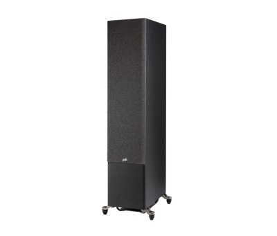 Polk Audio Reserve R700 Boxe de podea, negru, vedere din stânga cu grilaj. Ideal pentru home theater.