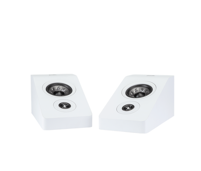 Polk Audio Reserve R900HT Boxe Dolby Atmos, vedere frontală, culoare albă, difuzoare vizibile.