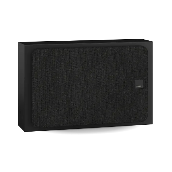 Boxă Dali Sonik ON-WALL Black Ash, vedere frontală orizontală cu grilă textilă montată