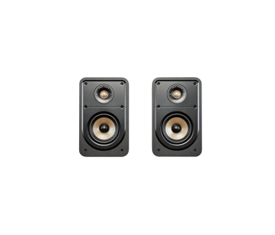 Boxe Polk Audio Signature Elite ES15, vedere frontală, culoare neagră, cu difuzoare și tweeter vizibile.