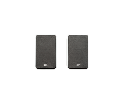 Boxe Polk Audio Signature Elite ES15, față cu grilaj, culoare albă. Ideal pentru sisteme audio de calitate.