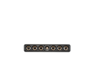 Boxa centru Polk Audio Signature Elite ES35, negru, vedere frontală, cu șapte difuzoare vizibile pentru sunet clar.