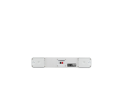 Spatele boxei Polk Audio Signature Elite ES35 alb, cu conectori de intrare și detalii tehnice vizibile.