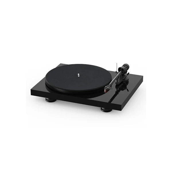 Pick-up Pro-Ject Debut Carbon EVO 2M-RED, vedere din față dreapta, finisaj negru lucios, braț carbon.
