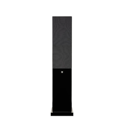 Boxă Wilson Exclusive 8, față cu grilaj, negru, detalii logo vizibile. Ideală pentru sistem home theater.