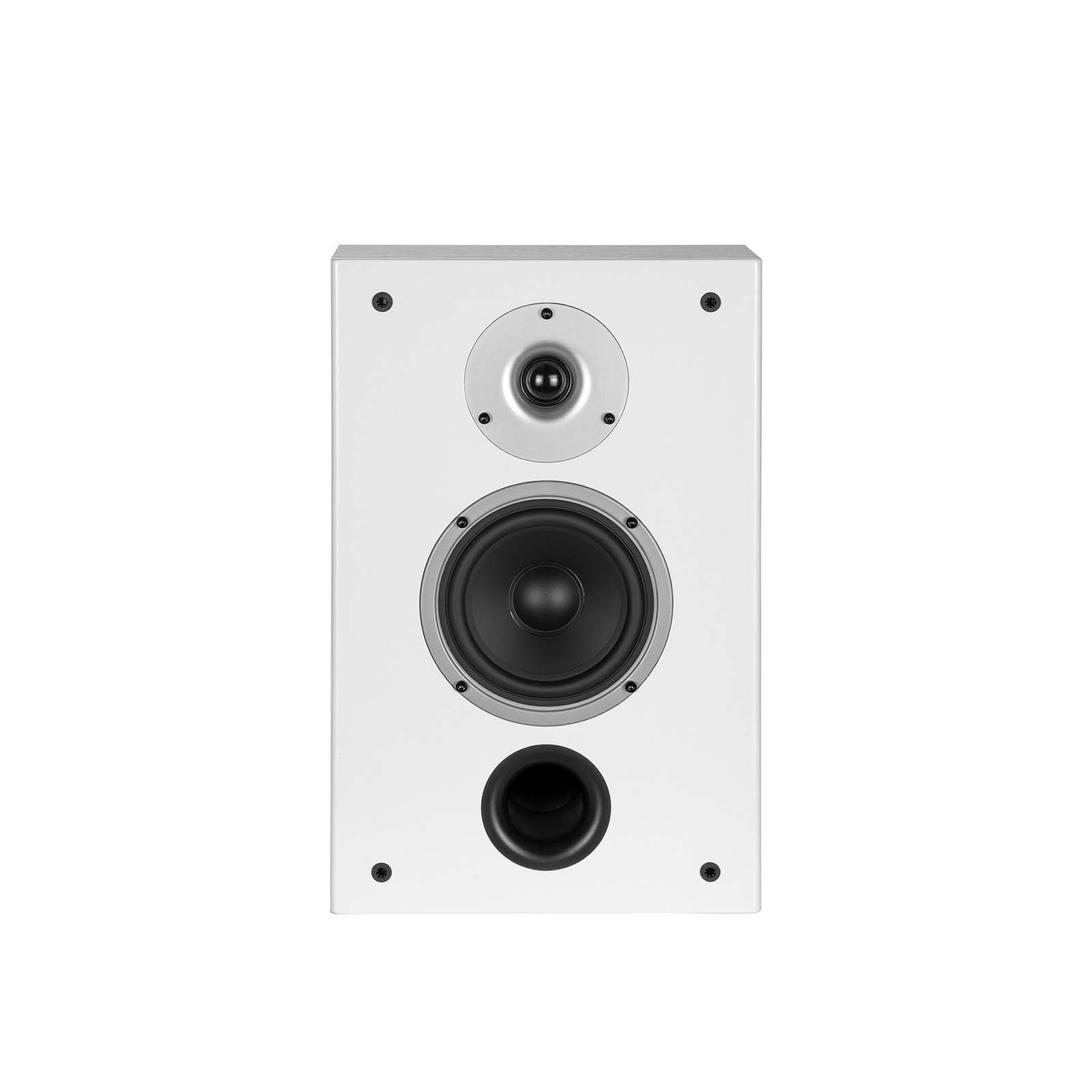 Boxă Wilson Raptor ON-WALL, vedere frontală, culoare alb, cu tweeter și woofer vizibile. Ideală pentru home theater.