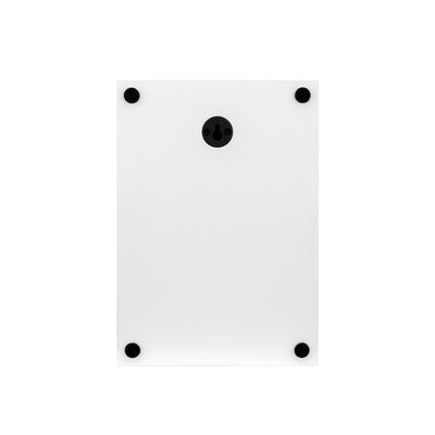 Spatele boxei Wilson Raptor X White, arată suportul de montare și cele patru piciorușe negre.