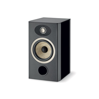 Boxă Focal ARIA EVO X N°1, negru, vedere din față, difuzor principal și tweeter vizibile.