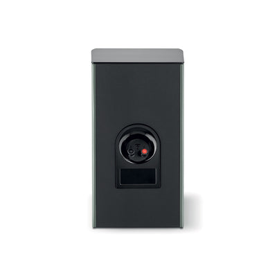 Spatele boxei Focal ARIA EVO X N°1, culoare verde mușchi, cu conectori audio vizibili.