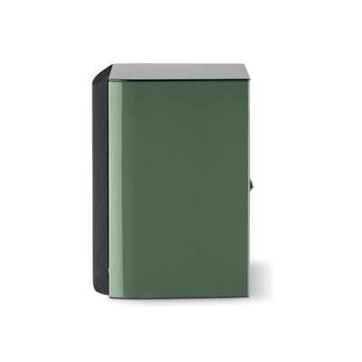 Boxă Focal ARIA EVO X N°1, profil lateral, culoare verde mușchi, cu panou lateral neted și colțuri rotunjite.