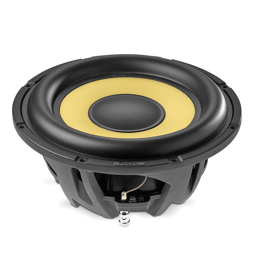 Profil slim al subwooferului Focal SUB 25 KXS, vedere laterală
