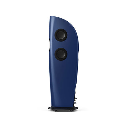 Boxe de podea KEF Blade Two Meta finisaj Frosted Blue / Blue, fotografie oficială KEF 