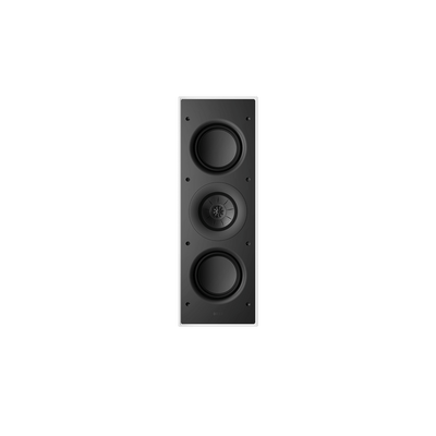 KEF Ci3120QLM-THX, vedere frontală cu driverul Uni-Q și cele două bass-uri