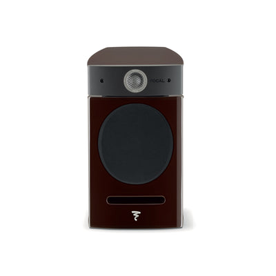Focal Diablo Utopia Colour Evo, vedere frontală, culoare Hot Chocolate, tweeter central și logo vizibil.