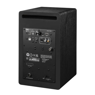 Spate boxă activă Elac Debut ConneX DCB61 negru, port reflex, conexiuni HDMI ARC, USB, RCA, optic.