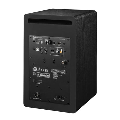 Spate boxă activă Elac Debut ConneX DCB61 negru, port reflex, conexiuni HDMI ARC, USB, RCA, optic.