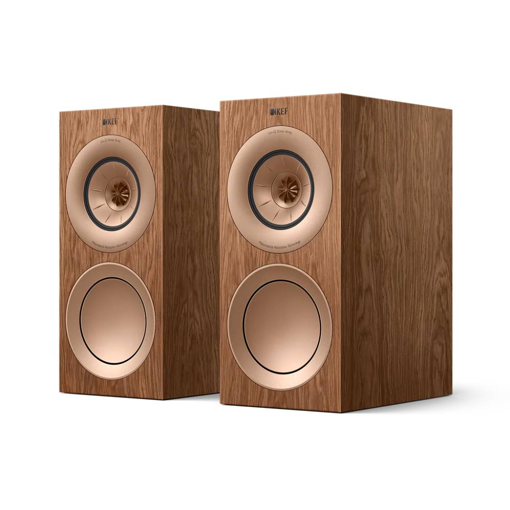 KEF R3 Meta Boxe de raft - Pereche Walnut, imagine oficială.
