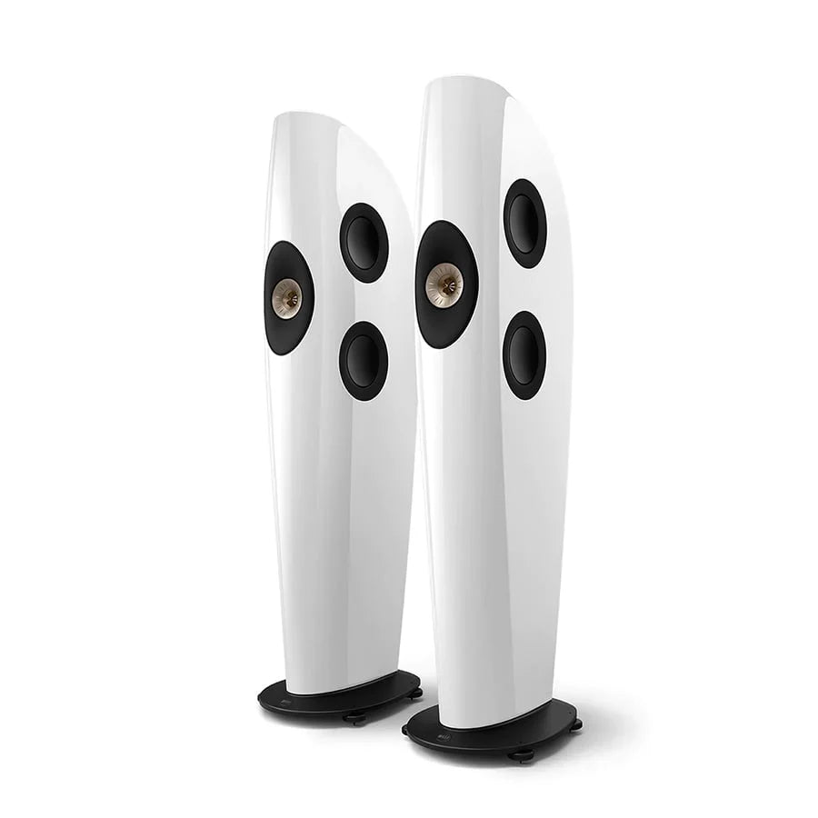 KEF Blade One Meta Boxe de podea - Pereche Arctic White / Champagne, imagine oficială 1.#color_arctic-white-champagne
