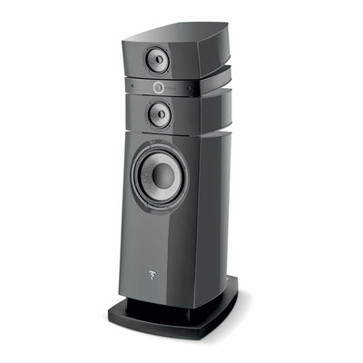 Focal Stella Utopia EM Evo boxă de podea, unghi de 34°, culoare gri, vizibil tweeter și woofer frontal.
