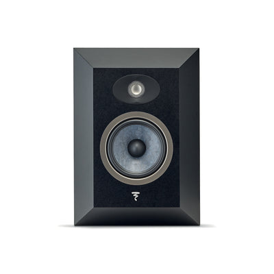 Boxă de perete Focal Theva Surround, vedere frontală, negru, tweeter și woofer vizibile, model theva_sw_face.
