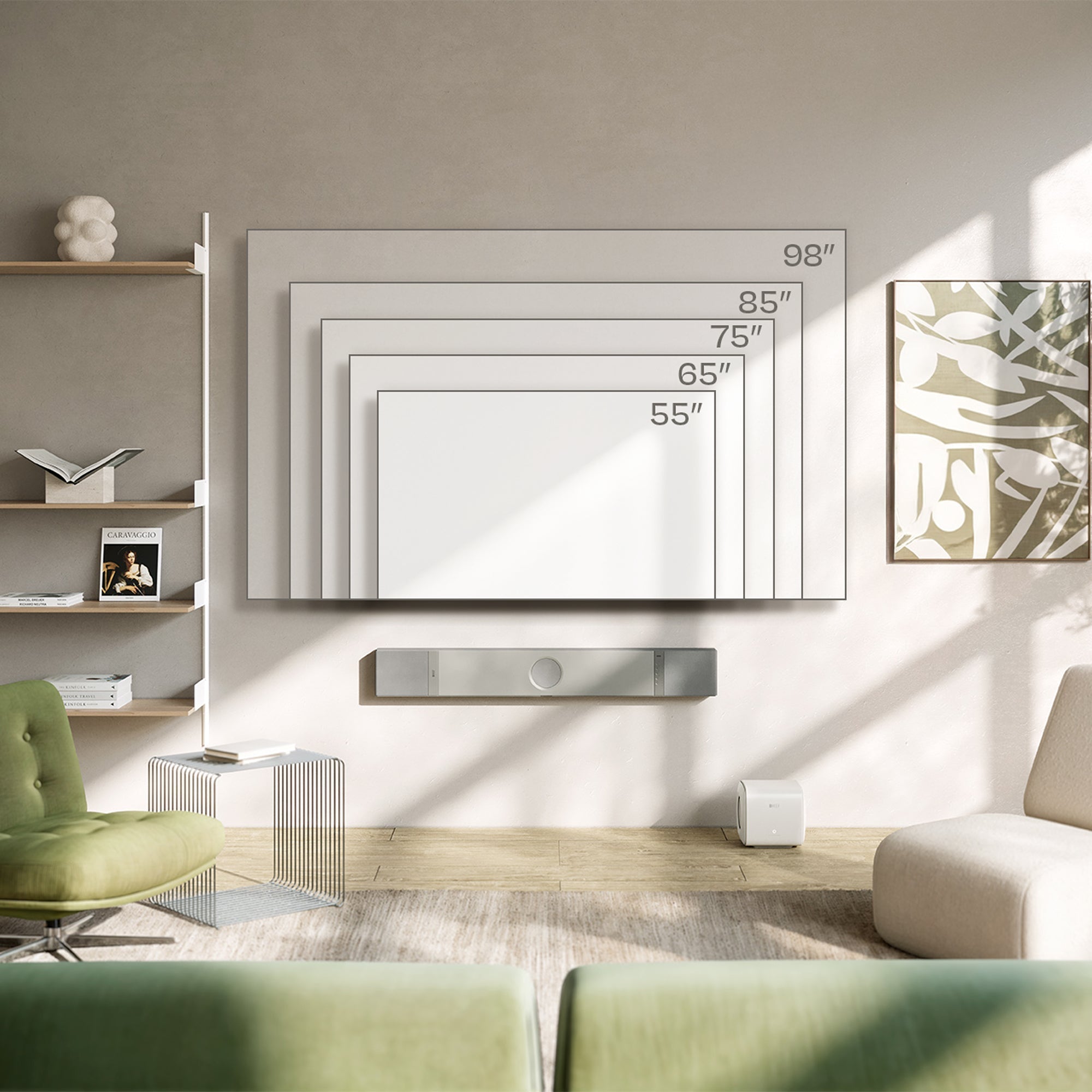 KEF XIO Soundbar Silver Grey, imagine oficială KEF 3.
